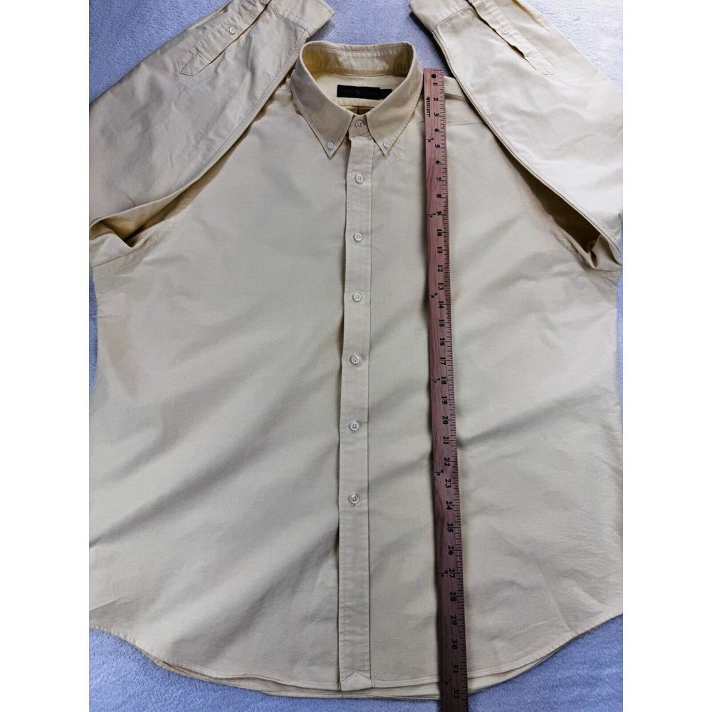 RALPH LAUREN Oxford Shirt Men 2XL Yellow  Button‎ Down LS Flesh Pony - Picture 9 of 10